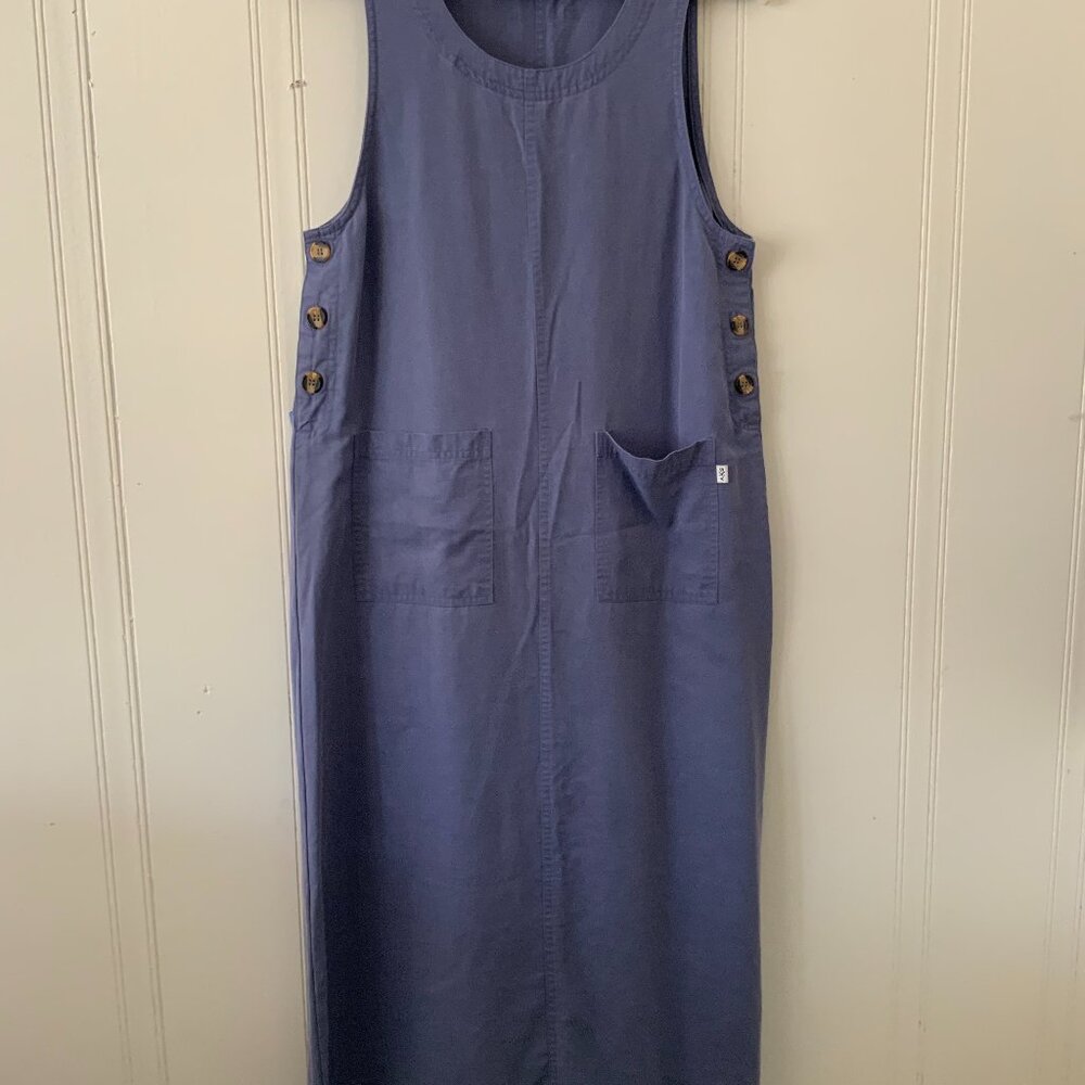 Amy K Su (AKS), petite women dress, Sz S, blue, sleeveless.